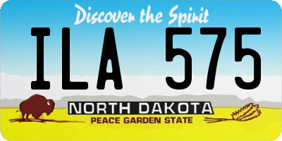 ND license plate ILA575