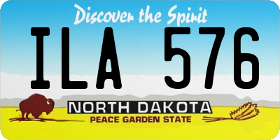 ND license plate ILA576
