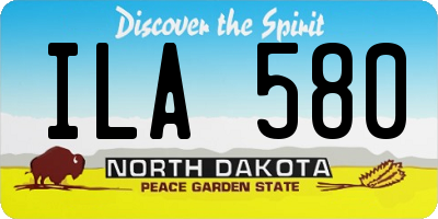 ND license plate ILA580