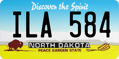 ND license plate ILA584