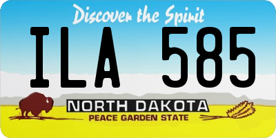 ND license plate ILA585