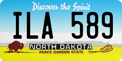 ND license plate ILA589