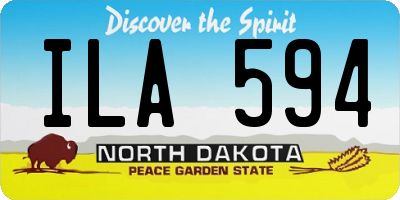 ND license plate ILA594