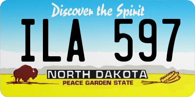 ND license plate ILA597