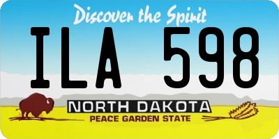 ND license plate ILA598