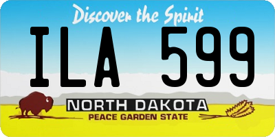 ND license plate ILA599