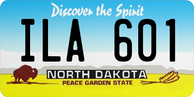 ND license plate ILA601