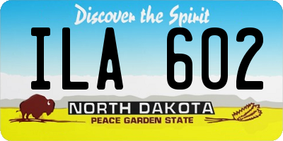 ND license plate ILA602