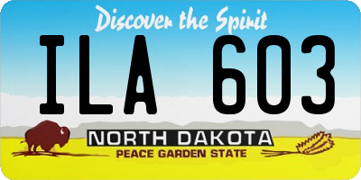 ND license plate ILA603