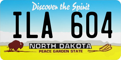 ND license plate ILA604