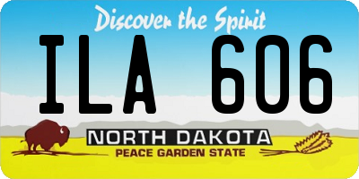 ND license plate ILA606