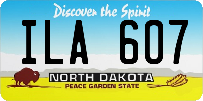 ND license plate ILA607