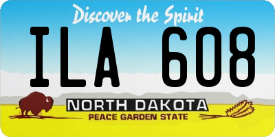 ND license plate ILA608