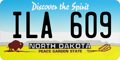 ND license plate ILA609