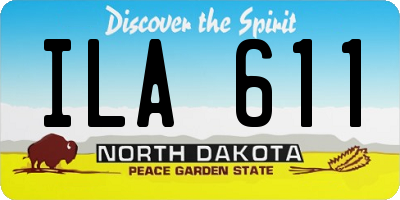 ND license plate ILA611