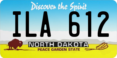 ND license plate ILA612