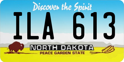 ND license plate ILA613