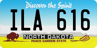 ND license plate ILA616