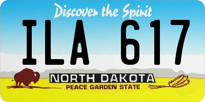 ND license plate ILA617