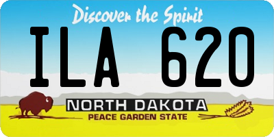 ND license plate ILA620