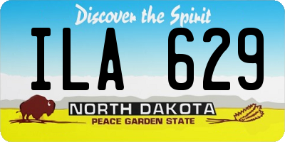 ND license plate ILA629