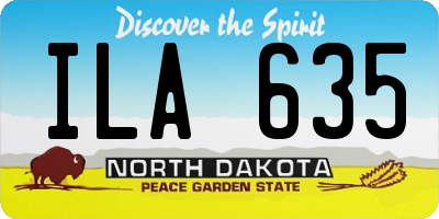ND license plate ILA635