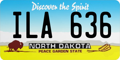 ND license plate ILA636