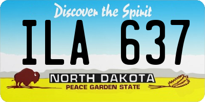 ND license plate ILA637