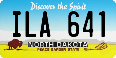 ND license plate ILA641