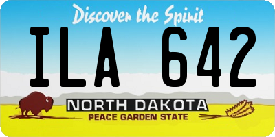 ND license plate ILA642