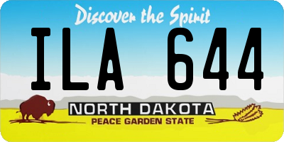 ND license plate ILA644