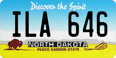 ND license plate ILA646