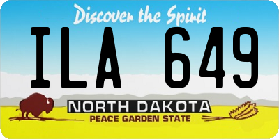 ND license plate ILA649