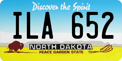 ND license plate ILA652