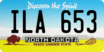 ND license plate ILA653