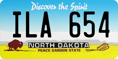 ND license plate ILA654