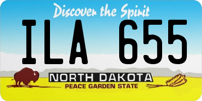 ND license plate ILA655