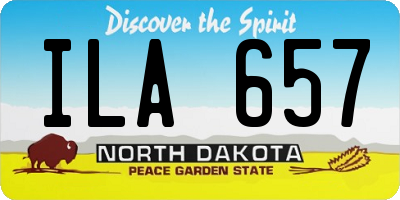 ND license plate ILA657