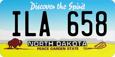 ND license plate ILA658