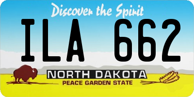 ND license plate ILA662