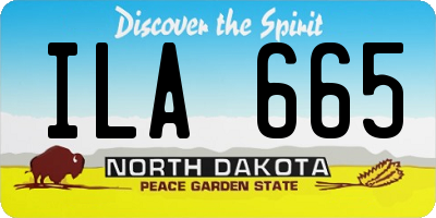 ND license plate ILA665