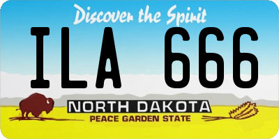 ND license plate ILA666