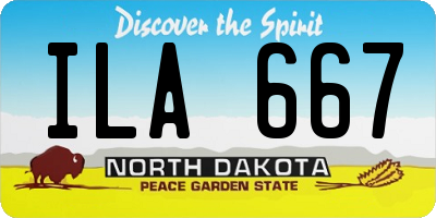 ND license plate ILA667