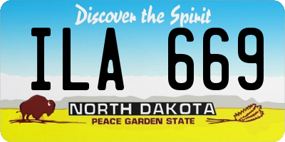 ND license plate ILA669