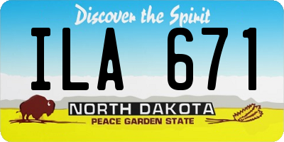 ND license plate ILA671