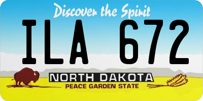 ND license plate ILA672