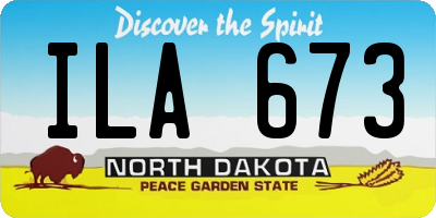 ND license plate ILA673