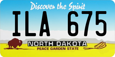 ND license plate ILA675