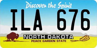 ND license plate ILA676