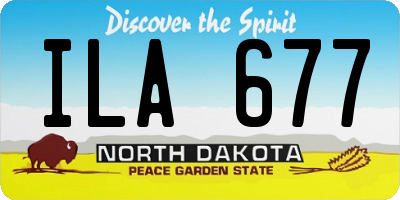 ND license plate ILA677
